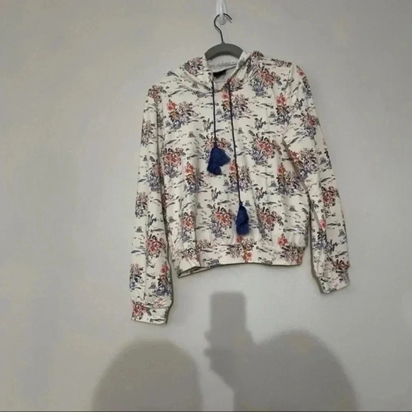 Bobeau Brandy Water Lily French Terry Hoodie Medium - Picture 3 of 7